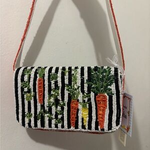 Made in India Beaded Carrot Design Shoulder Bag